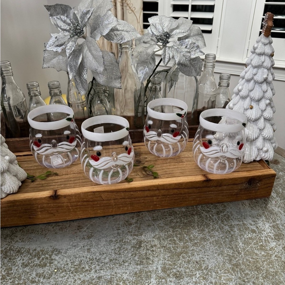 SINCERELY SANTA” SNOWMAN OLD FASHION  BAR GLASSES (4)